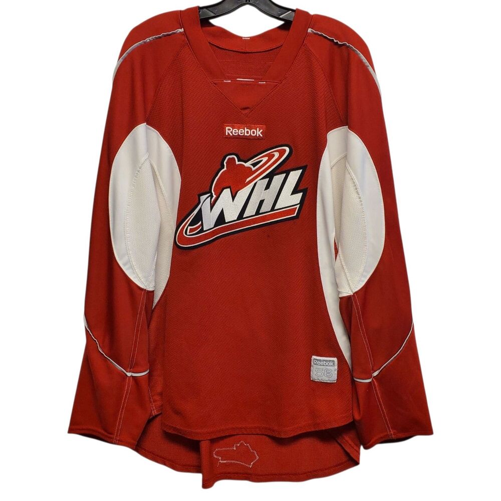 Vintage WHL Jersey Mens Size 56 Red White Western Hockey League CCM REEBOK Retro
